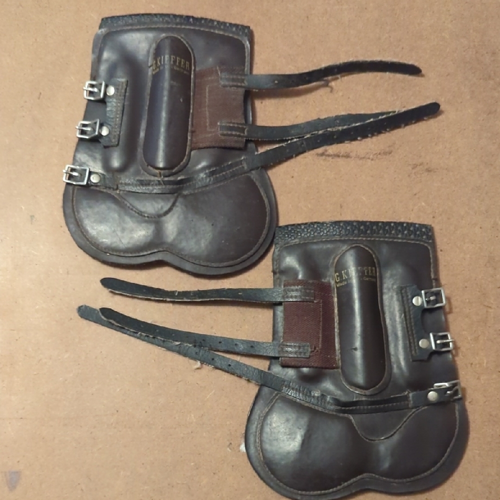 Schreiner Dark Brown Leather Horse Boots
